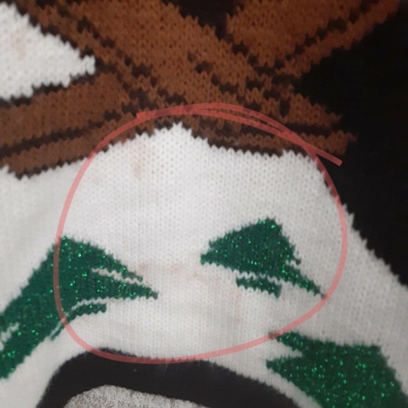 Winnie The Pooh Christmas Sweater sz M Quality USA, Disney,Skiing - Picture 8 of 8